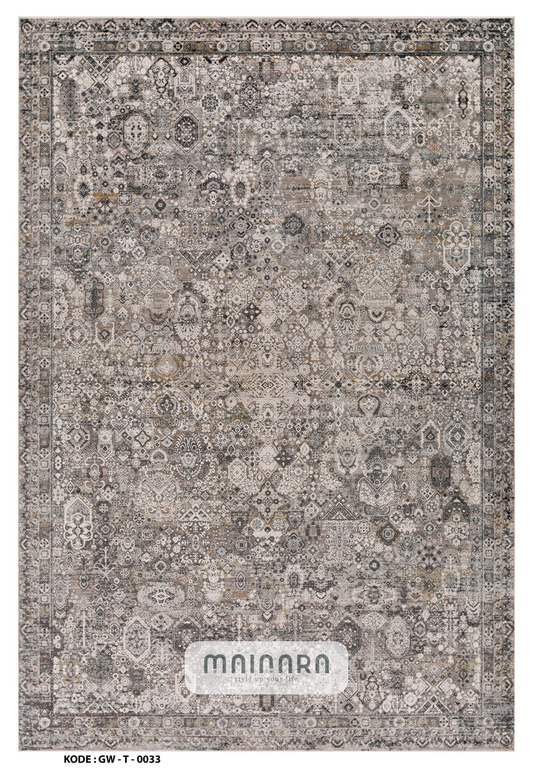 Karpet Tradisional (GW-T-0033) - Grey,Brown