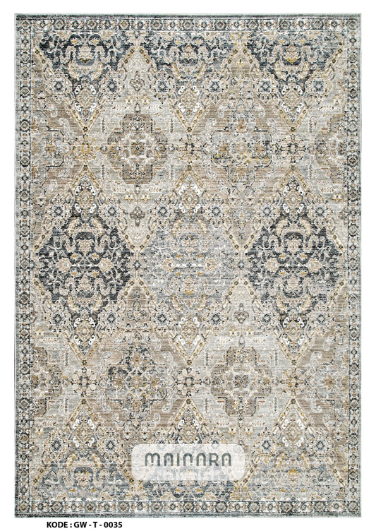 Karpet Tradisional (GW-T-0035) - Grey,Brown