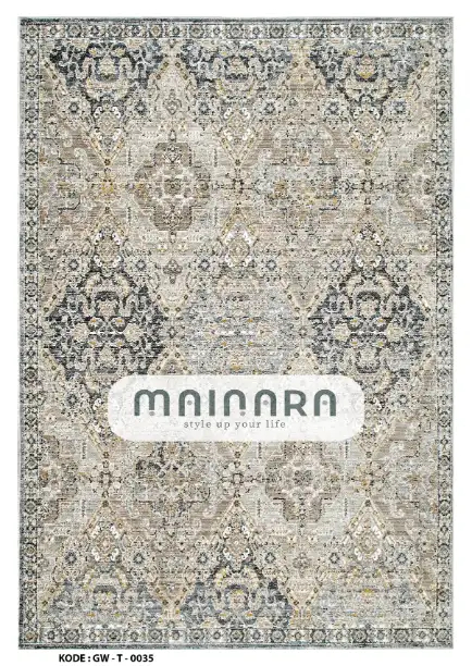 Karpet Tradisional (GW-T-0035) - Grey,Brown