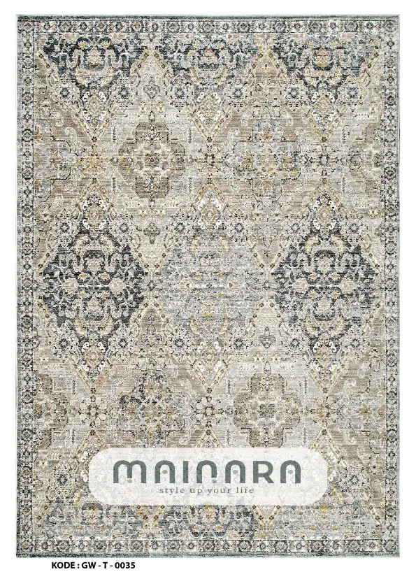 Karpet Tradisional (GW-T-0035) - Grey,Brown