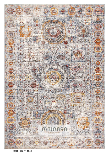 Karpet Tradisional (GW-T-0040) - Grey,Brown