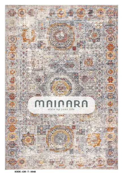 Karpet Tradisional (GW-T-0040) - Grey,Brown,Orange