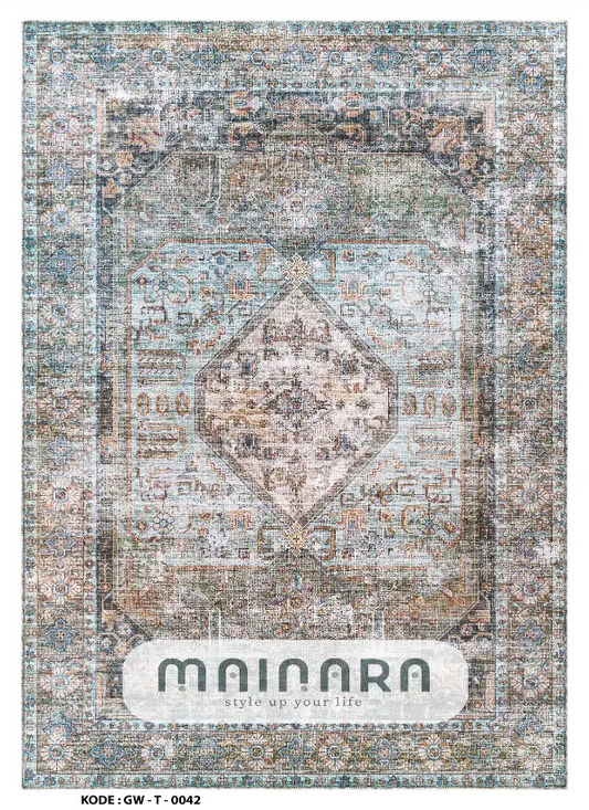 Karpet Tradisional (GW-T-0042) - Grey,Tosca,Brown