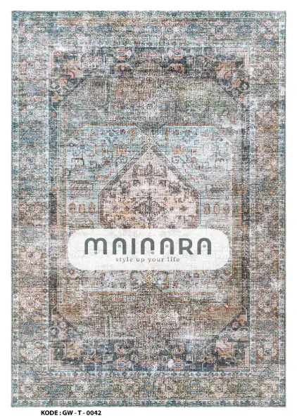 Karpet Tradisional (GW-T-0042) - Grey,Tosca,Brown