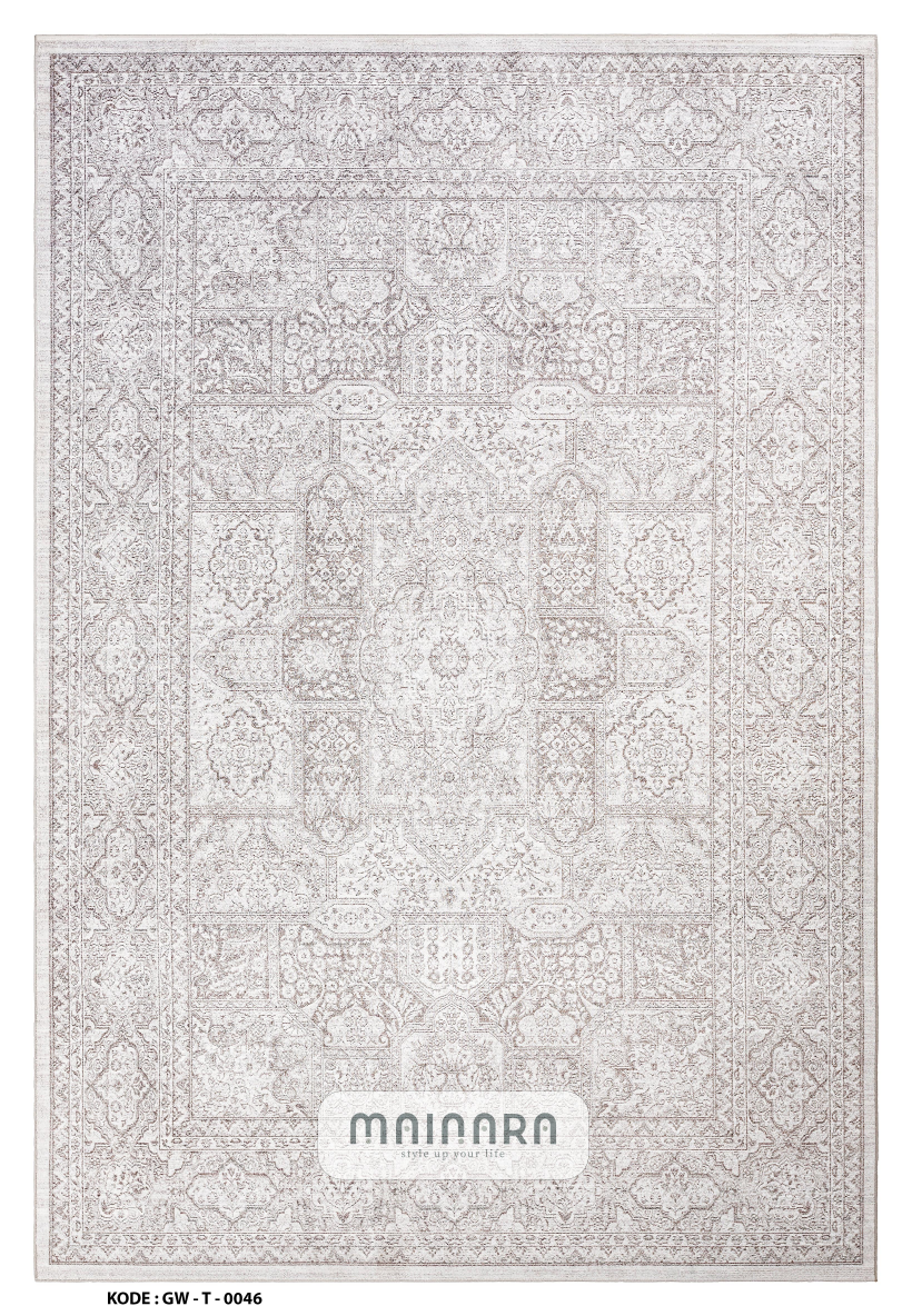 Karpet Tradisional (GW-T-0046) - Grey,Cream