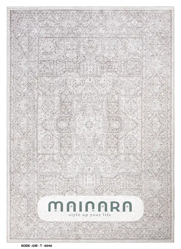 Karpet Tradisional (GW-T-0046) - Grey,Cream