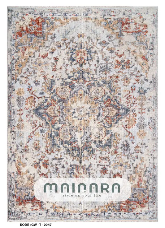 Karpet Tradisional (GW-T-0047) - Grey,Brown,Brick