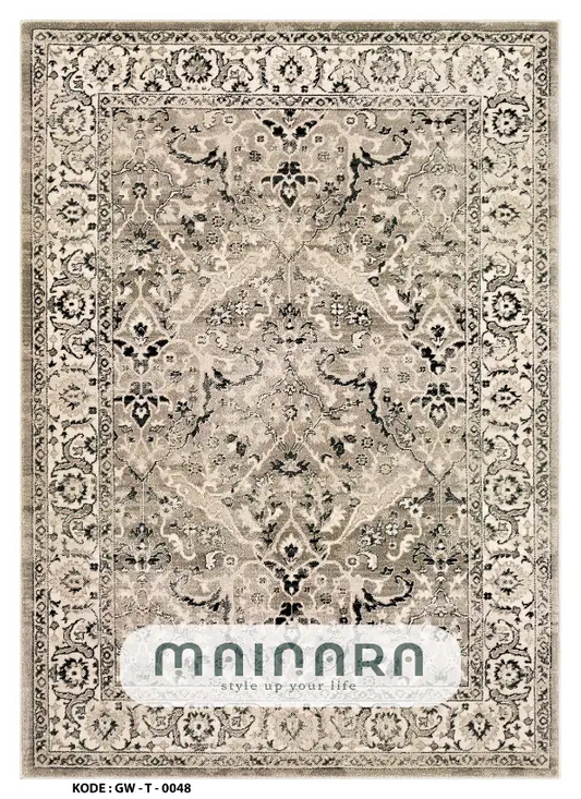 Karpet Tradisional (GW-T-0048) - Grey,Cream