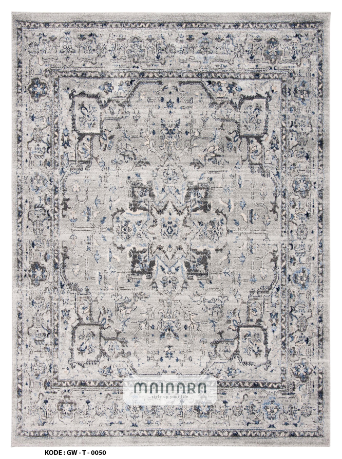 Karpet Tradisional (GW-T-0050) - Grey,Blue