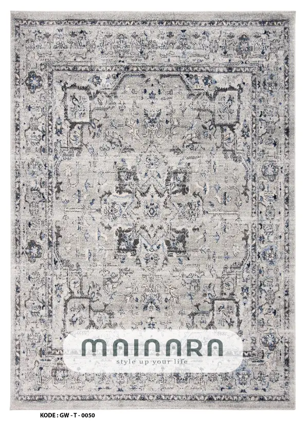 Karpet Tradisional (GW-T-0050) - Grey,Blue