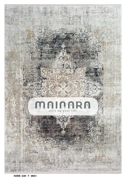 Karpet Tradisional (GW-T-0051) -  Grey,Cream,Black