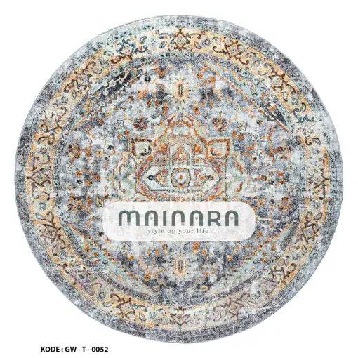 Karpet Tradisional (GW-T-0052) - Grey,Blue,Brown