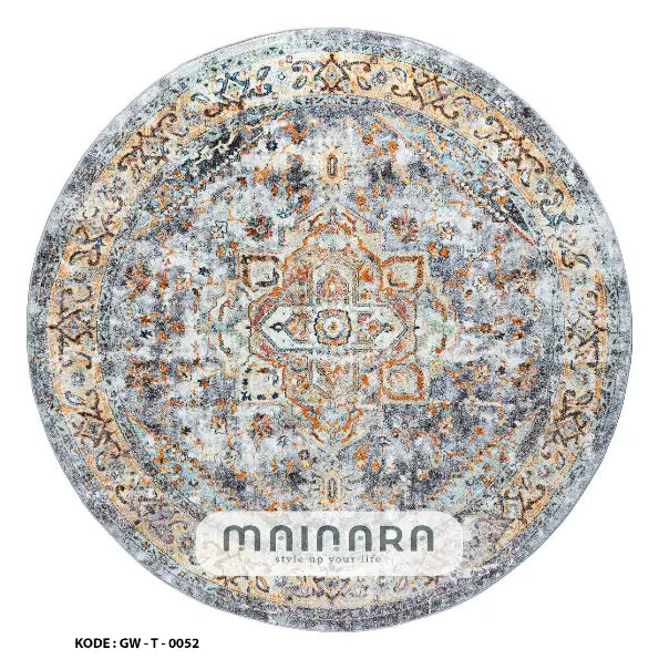 Karpet Tradisional (GW-T-0052) - Grey,Blue,Brown