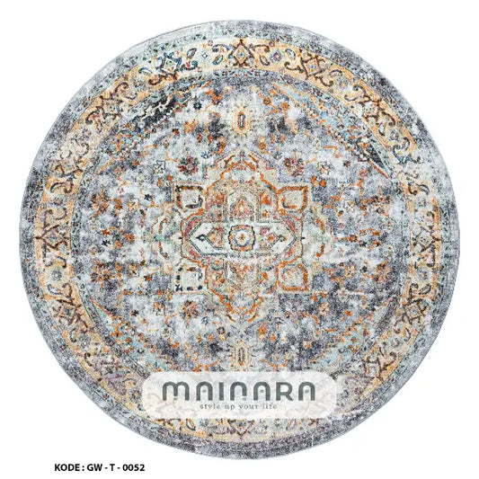 Karpet Tradisional (GW-T-0052) - Grey,Blue,Brown