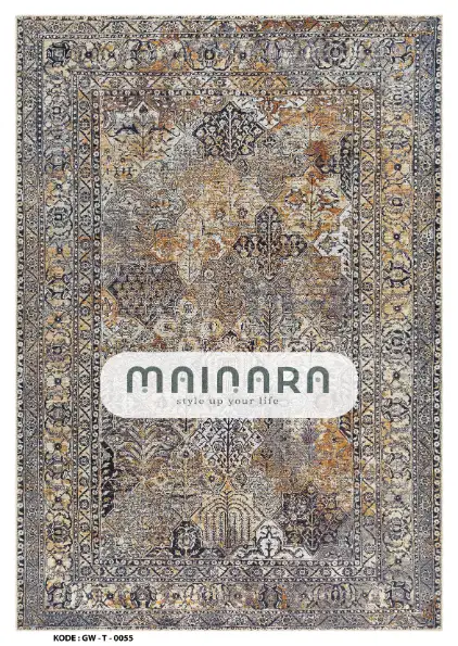 Karpet Tradisional (GW-T-0055) - Grey,Brown