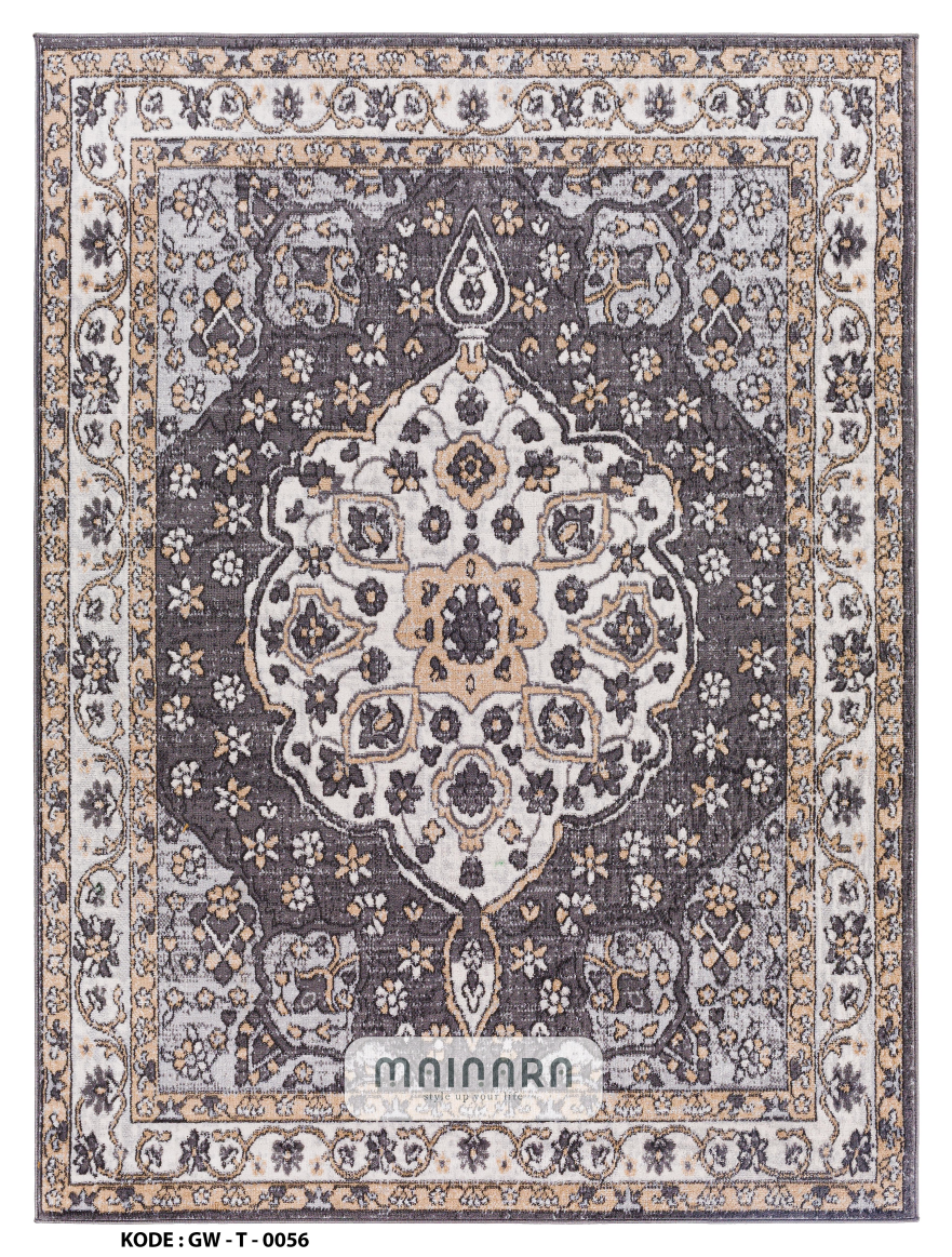 Karpet Tradisional (GW-T-0056) - Grey,Brown