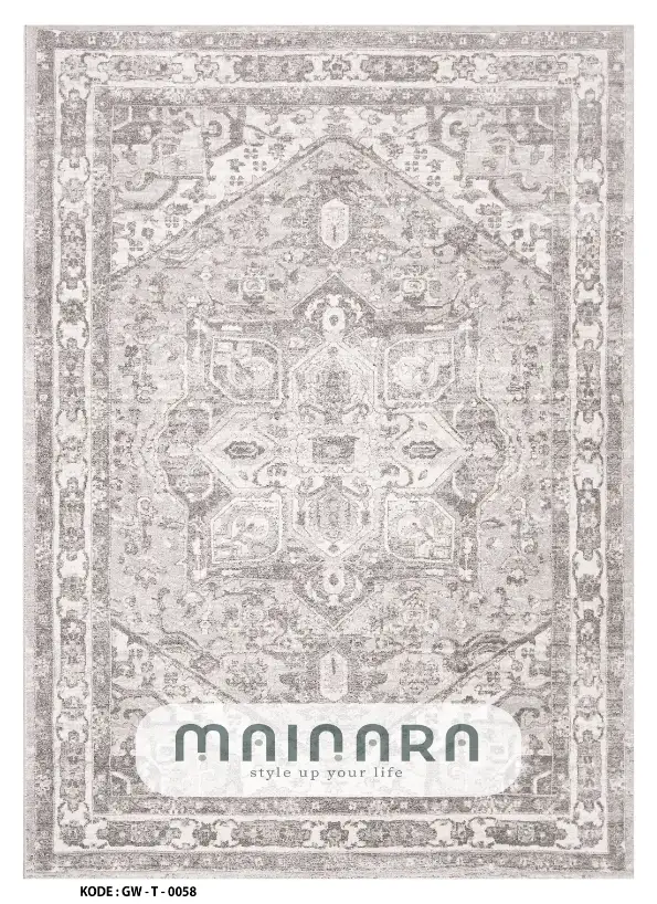 Karpet Tradisional (GW-T-0058) - Grey
