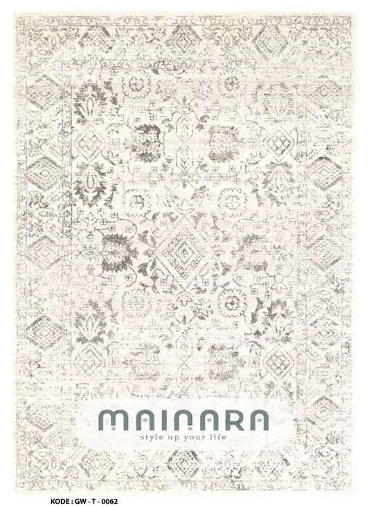 Karpet Tradisonal (GW-T-0062) - Grey,Cream