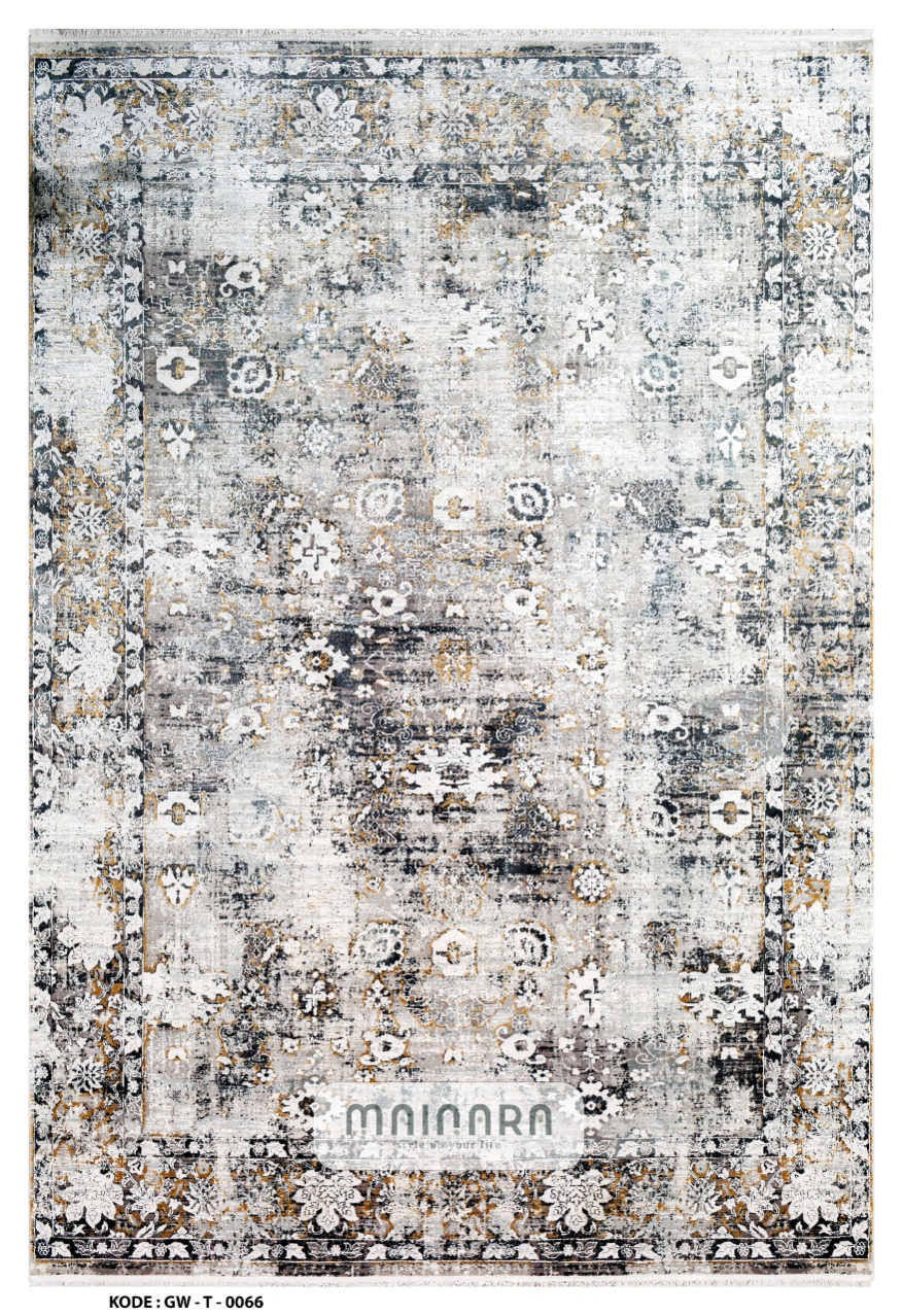 Karpet Tradisional (GW-T-0066) - Grey,Brown,Black