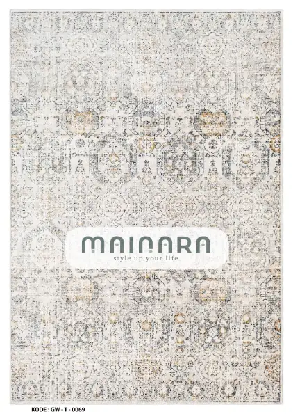 Karpet Tradisional  (GW-T-0069) - Grey,Cream