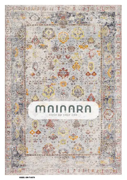 Karpet Tradisional (GW-T-0070) - Grey,Orange,Red