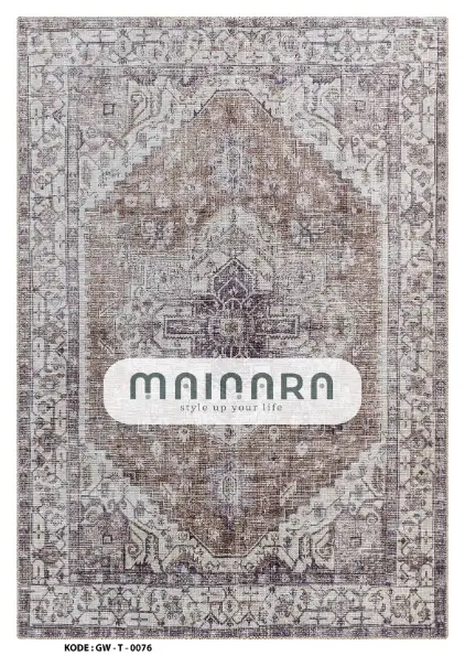 Karpet Tradisional (GW-T-0076) - Grey,Brown