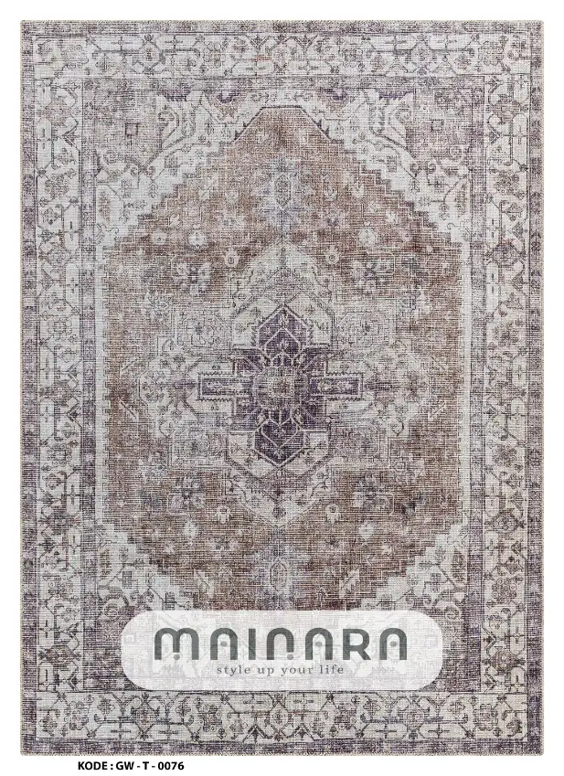 Karpet Tradisional (GW-T-0076) - Grey,Brown