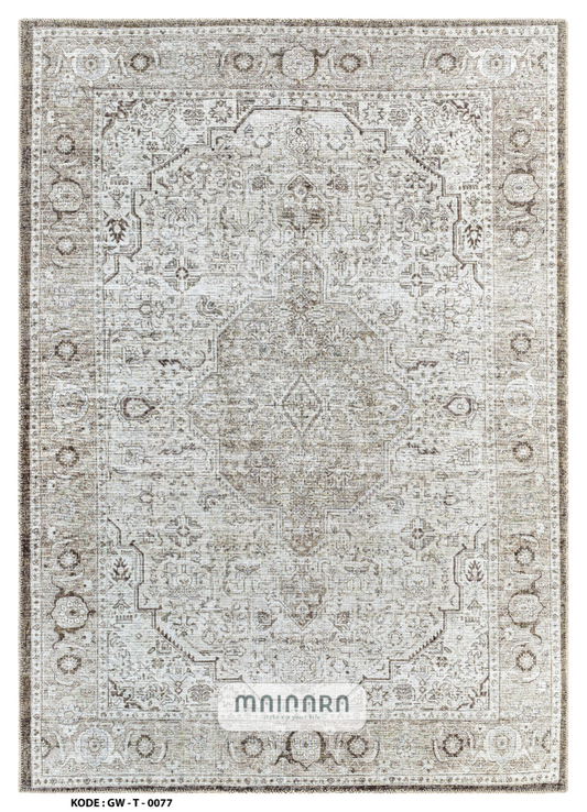 Karpet Tradisional (GW-T-0077) - Grey,Brown