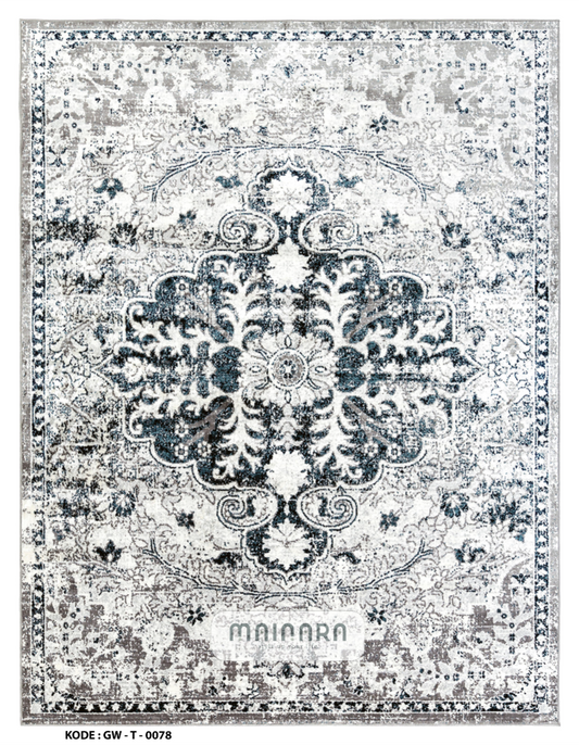 Karpet Tradisional (GW-T-0078) - Grey,Blue