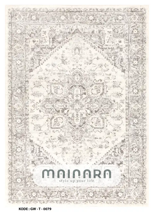 Karpet Tradisional (GW-T-0079) - Grey,Cream