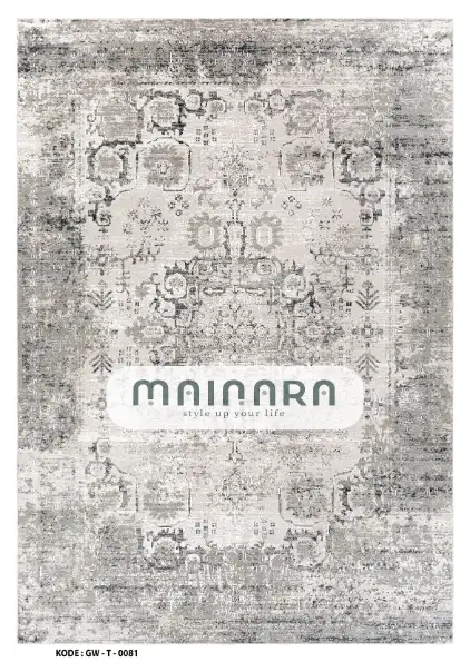 Karpet Tradisional (GW-T-0081) - Grey,Cream