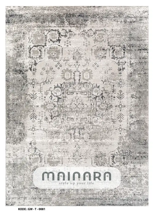 Karpet Tradisional (GW-T-0081) - Grey,Cream