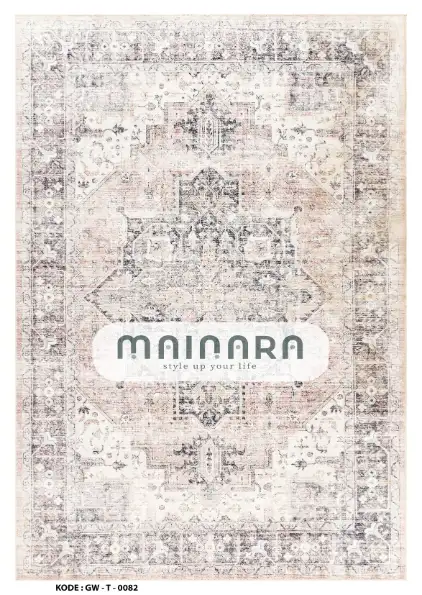Karpet Tradisional (GW-T-0082) - Grey,Cream