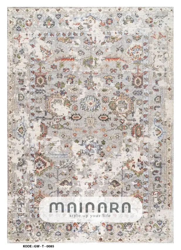 Karpet Tradisional (GW-T-0085) - Grey,Brown,Orange