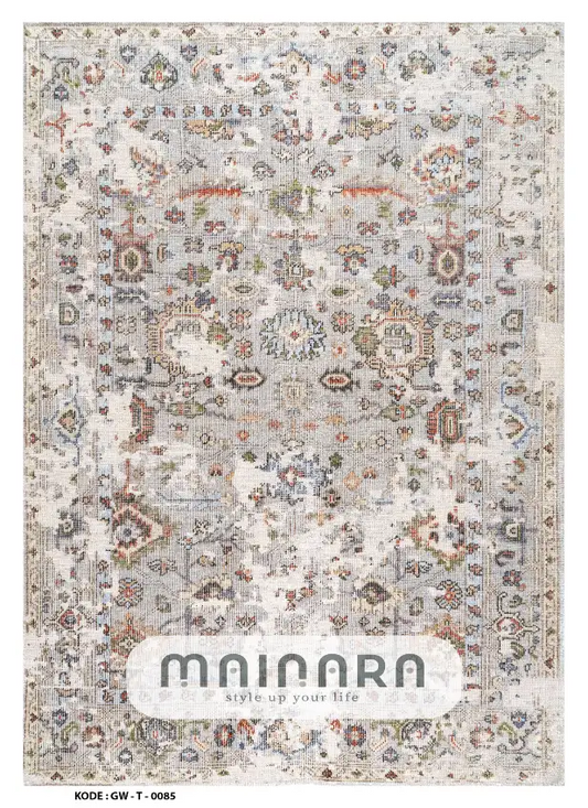 Karpet Tradisional (GW-T-0085) - Grey,Brown,Orange