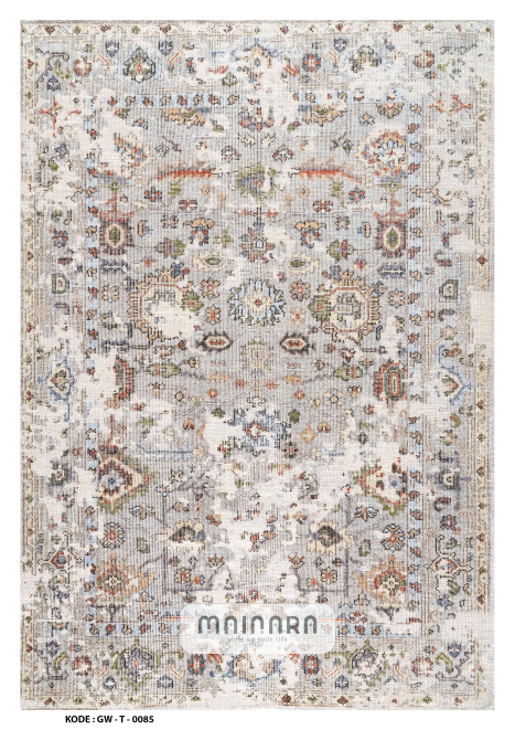 Karpet Tradisional (GW-T-0085) - Grey,Brown,Orange