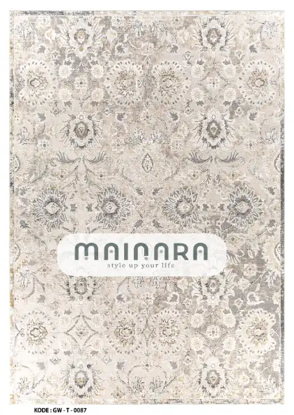 Karpet Tradisional (GW-T-0087) - Grey,Cream