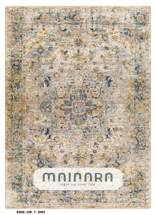 Karpet Tradisional (GW-T-0093) - Grey,Cream