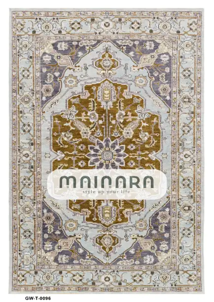 karpet Tradisional (GW-T-0096) - Grey,Cream,Gold