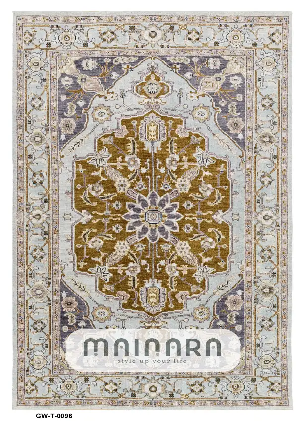 karpet Tradisional (GW-T-0096) - Grey,Cream,Gold