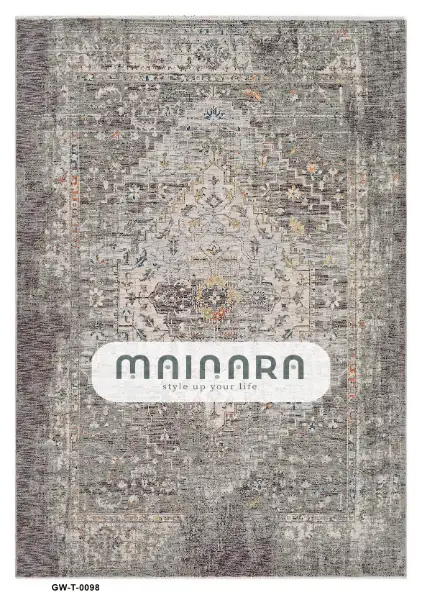 Karpet Tradisional (GW-T-0098) - Grey,Brown