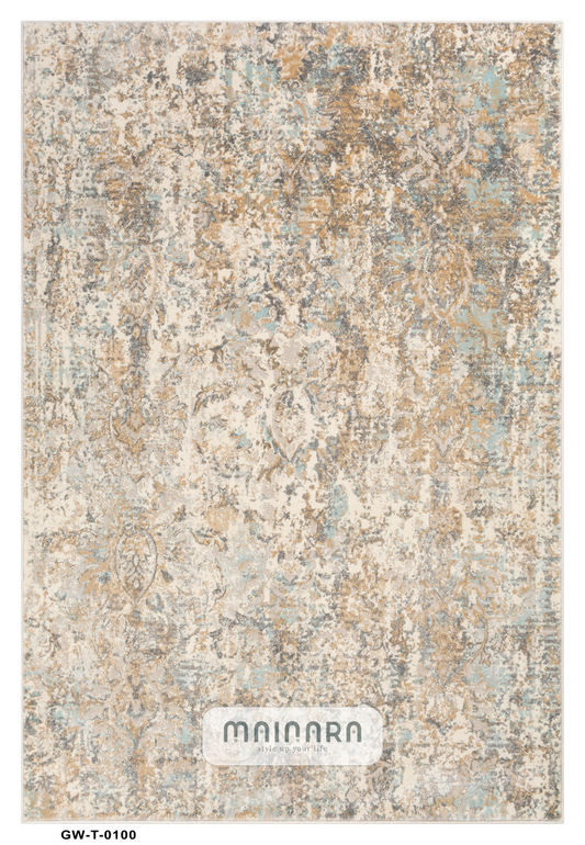 Karpet Tradisional (GW-T-0100) -  Grey,Brown,Cream,Blue