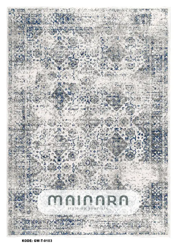 Karpet Tradisional (GW-T-0103) - Grey,Blue