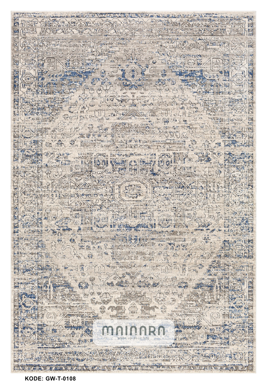 Karpet Tradisional (GW-T-0109) - Grey,Blue