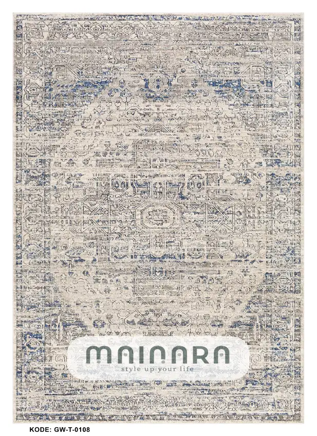 Karpet Tradisional (GW-T-0109) - Grey,Blue