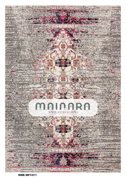 Karpet Tradisional (GW-T-0111) - Grey,Purpel,Pink