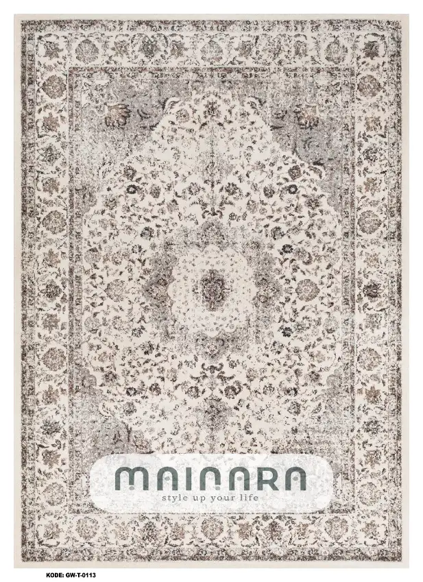 Karpet Tradisional (GW-T-0113) - Grey,Cream