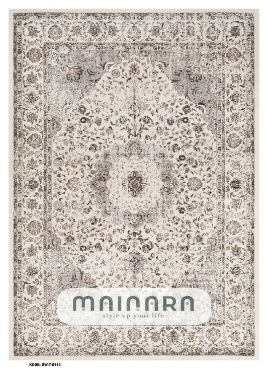 Karpet Tradisional (GW-T-0113) - Grey,Cream