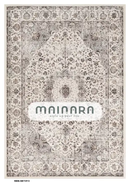 Karpet Tradisional (GW-T-0113) - Grey,Cream