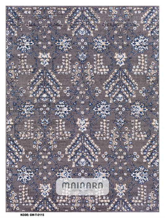 Karpet Tradisional (GW-T-0115) - Grey,Blue